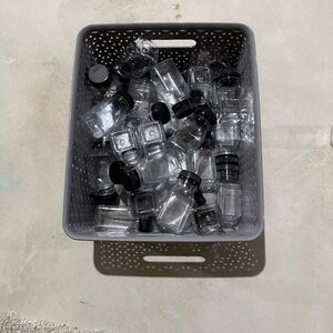 Clear mini jars for water/juices(set of 32-34ish)